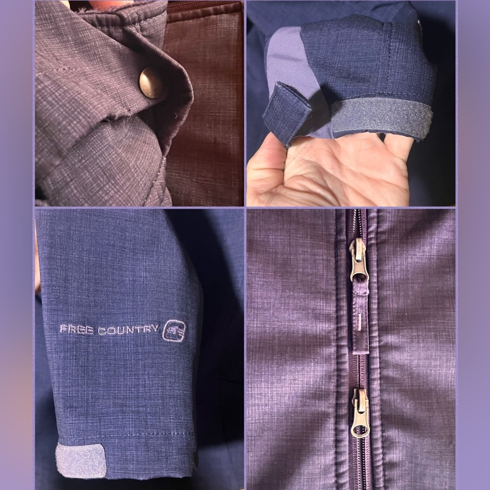 Free Country Purple Hooded Fleece Lined Jacket SZ S! EUC! - Picture 11 of 16